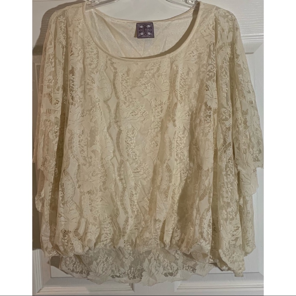 Free People Lace Blouse Top